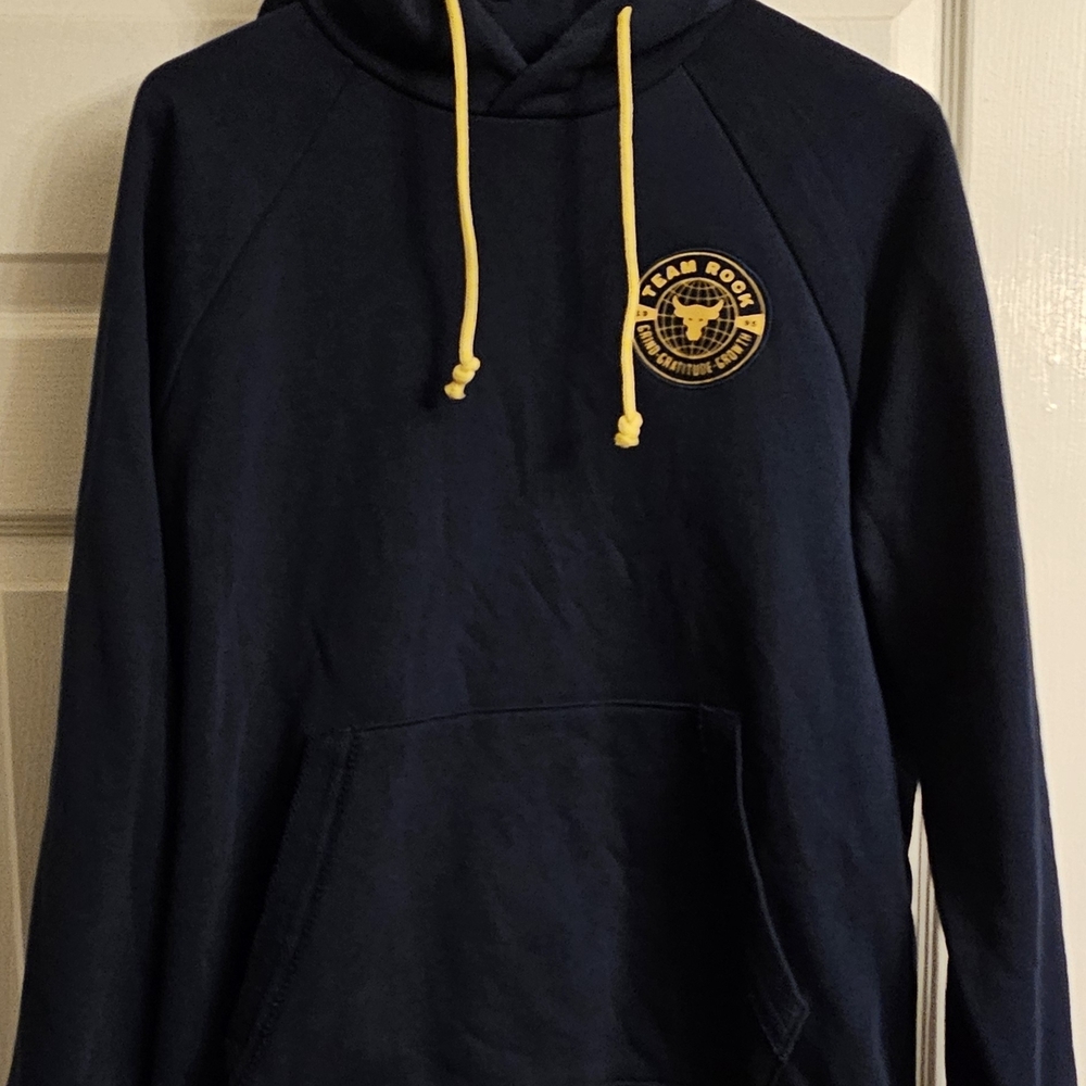 Under Armour Dark Blue Hoodie with Yellow Accents